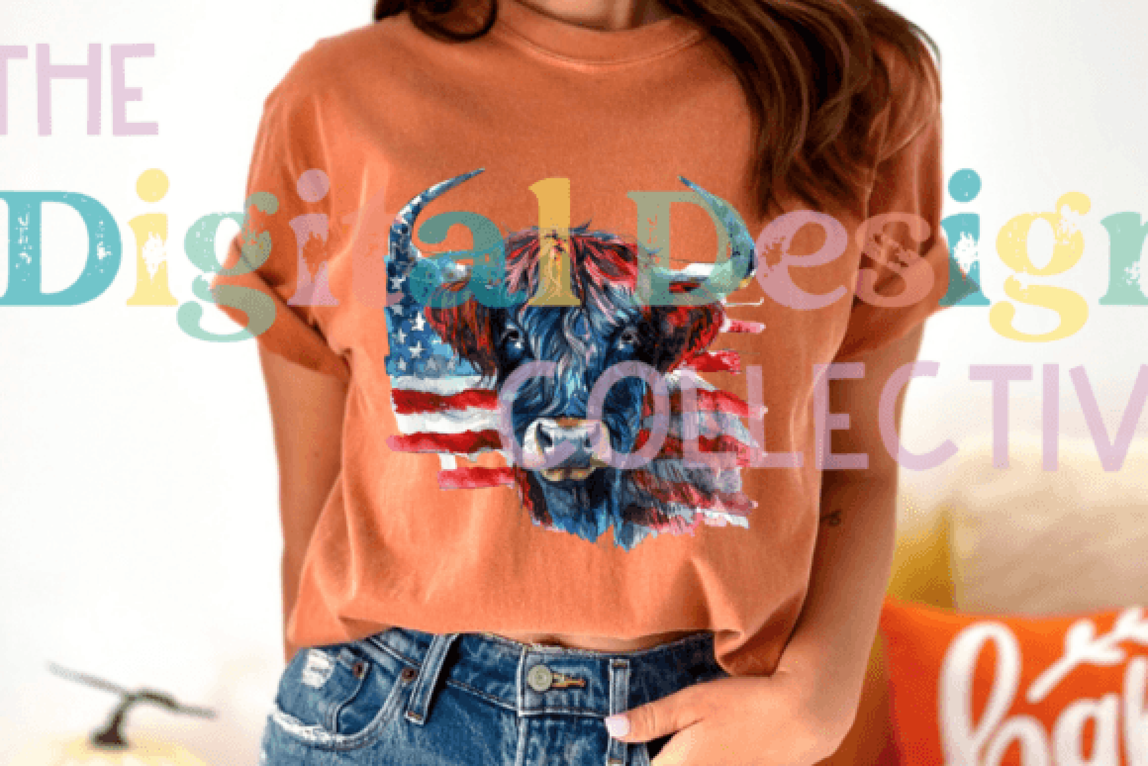 American Western 4th of July Cow Clipart Bundle