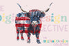 American Western 4th of July Cow Clipart Bundle