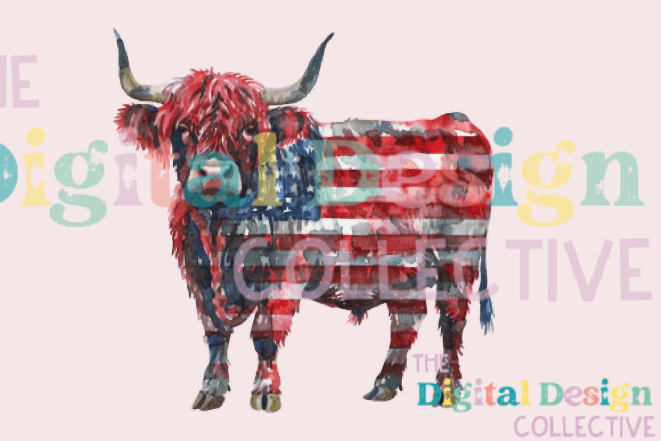 American Western 4th of July Cow Clipart Bundle - CraftNest - Digital Crafting and Art