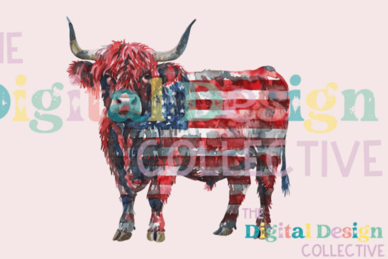 American Western 4th of July Cow Clipart Bundle - CraftNest - Digital Crafting and Art
