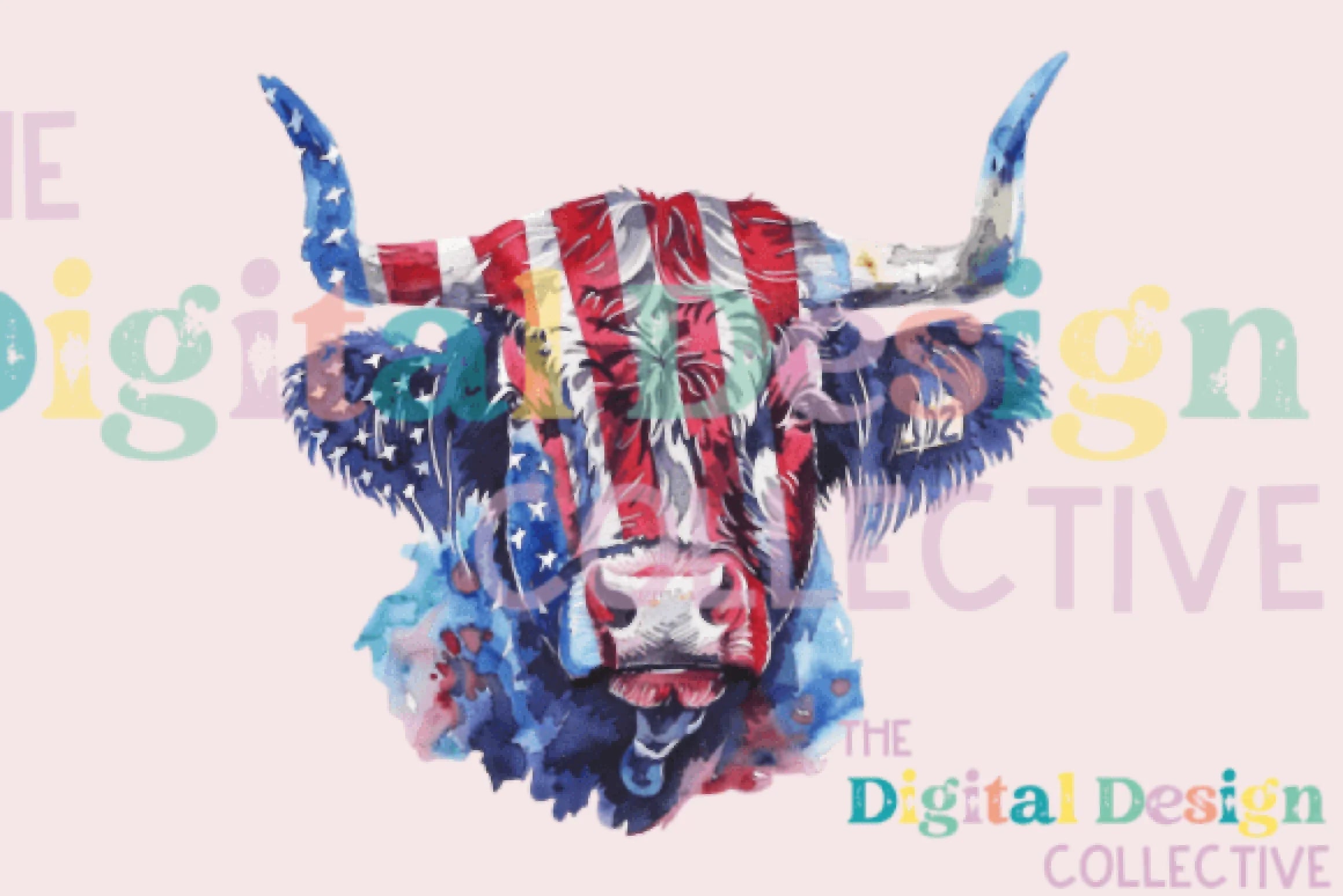 American Western 4th of July Cow Clipart Bundle - CraftNest - Digital Crafting and Art