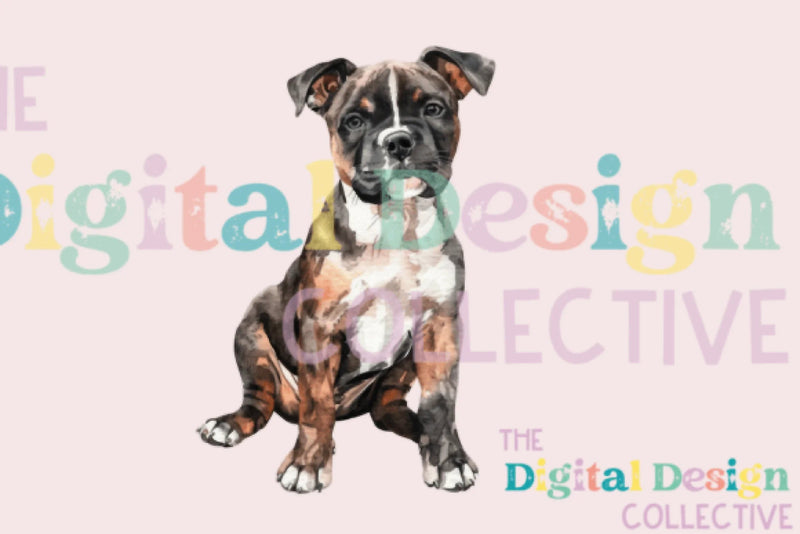 Vibrant Pitbull T-Shirt Design Bundle - CraftNest - Digital Crafting and Art
