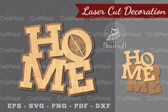 American Football Home Laser Cut Decoration Clipart Bundle - CraftNest - Digital Crafting and Art