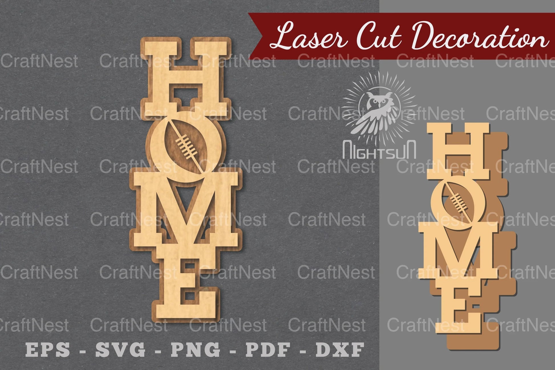 American Football Home Laser Cut Decoration Clipart Bundle - CraftNest - Digital Crafting and Art