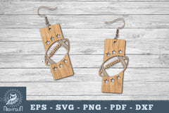 American Football Laser Cut Earrings SVG Bundle - CraftNest - Digital Crafting and Art