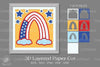American Rainbow 3D Layered Paper Cut Clipart Bundle