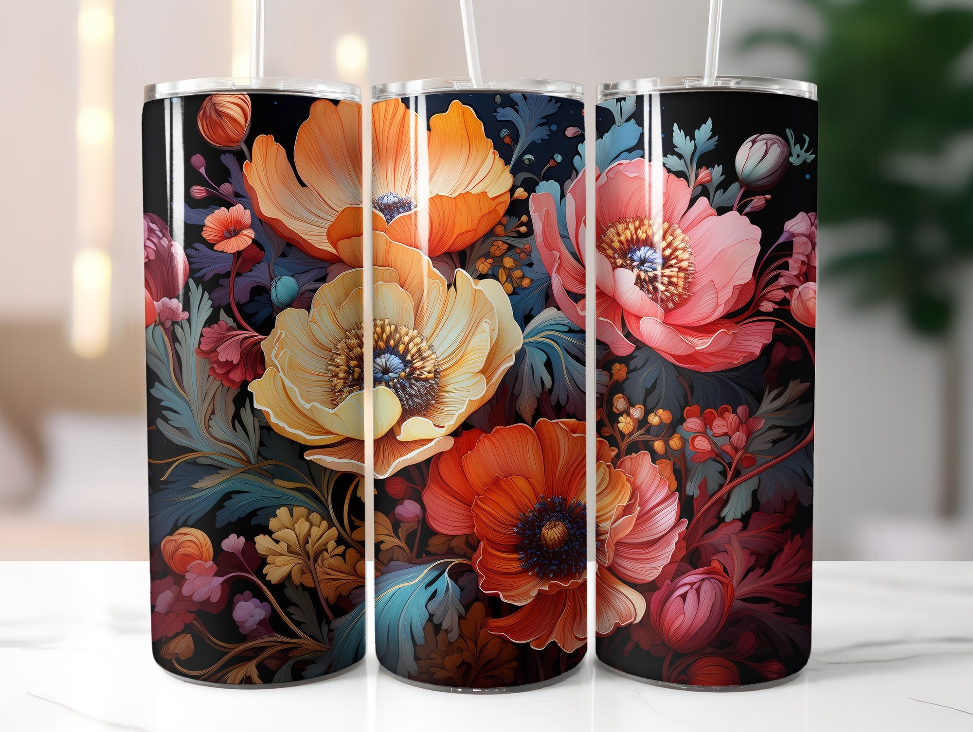 Anemone Afterglow Tumbler Wrap - CraftNest