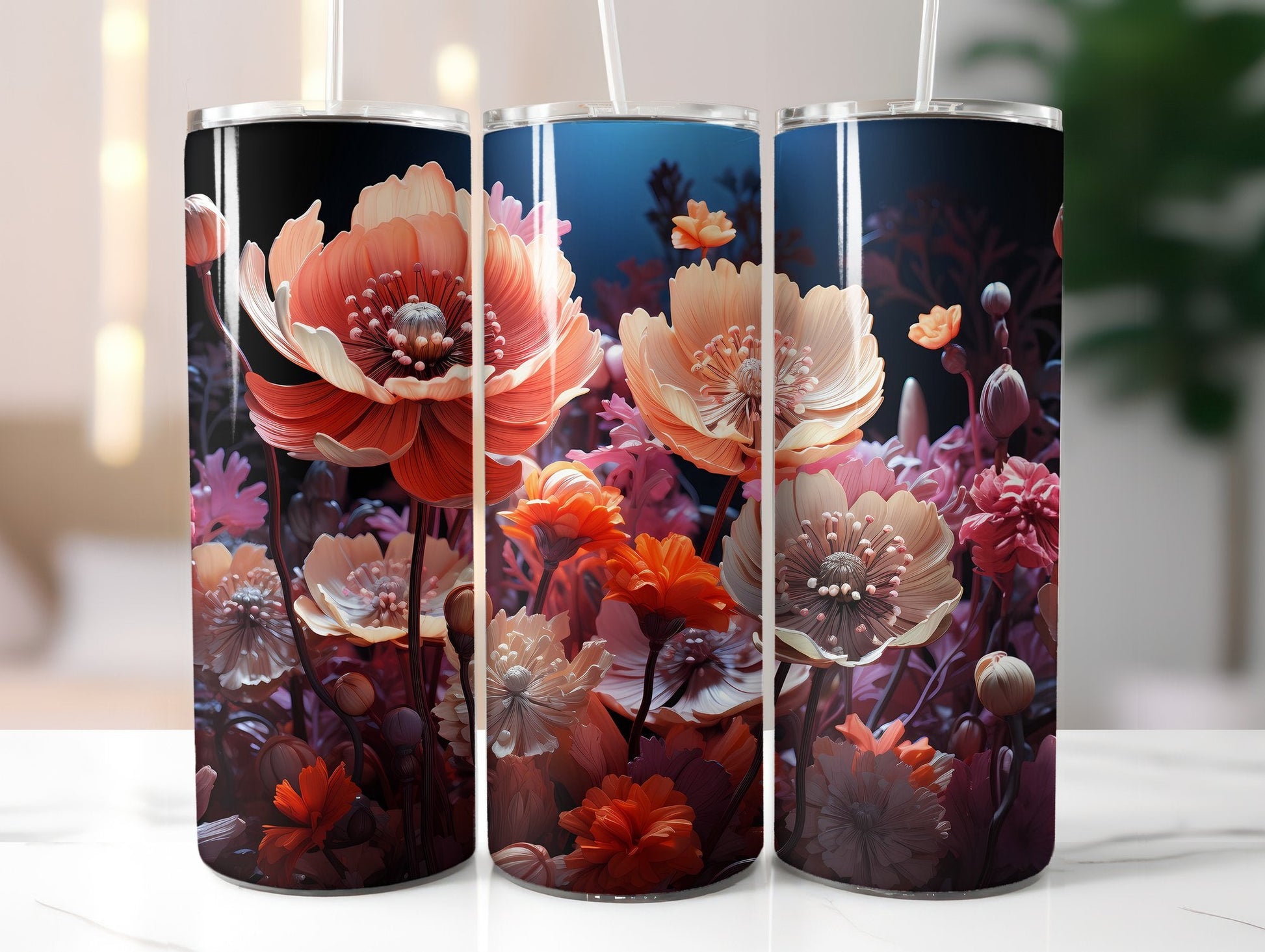 Anemone Afterglow Tumbler Wrap - CraftNest