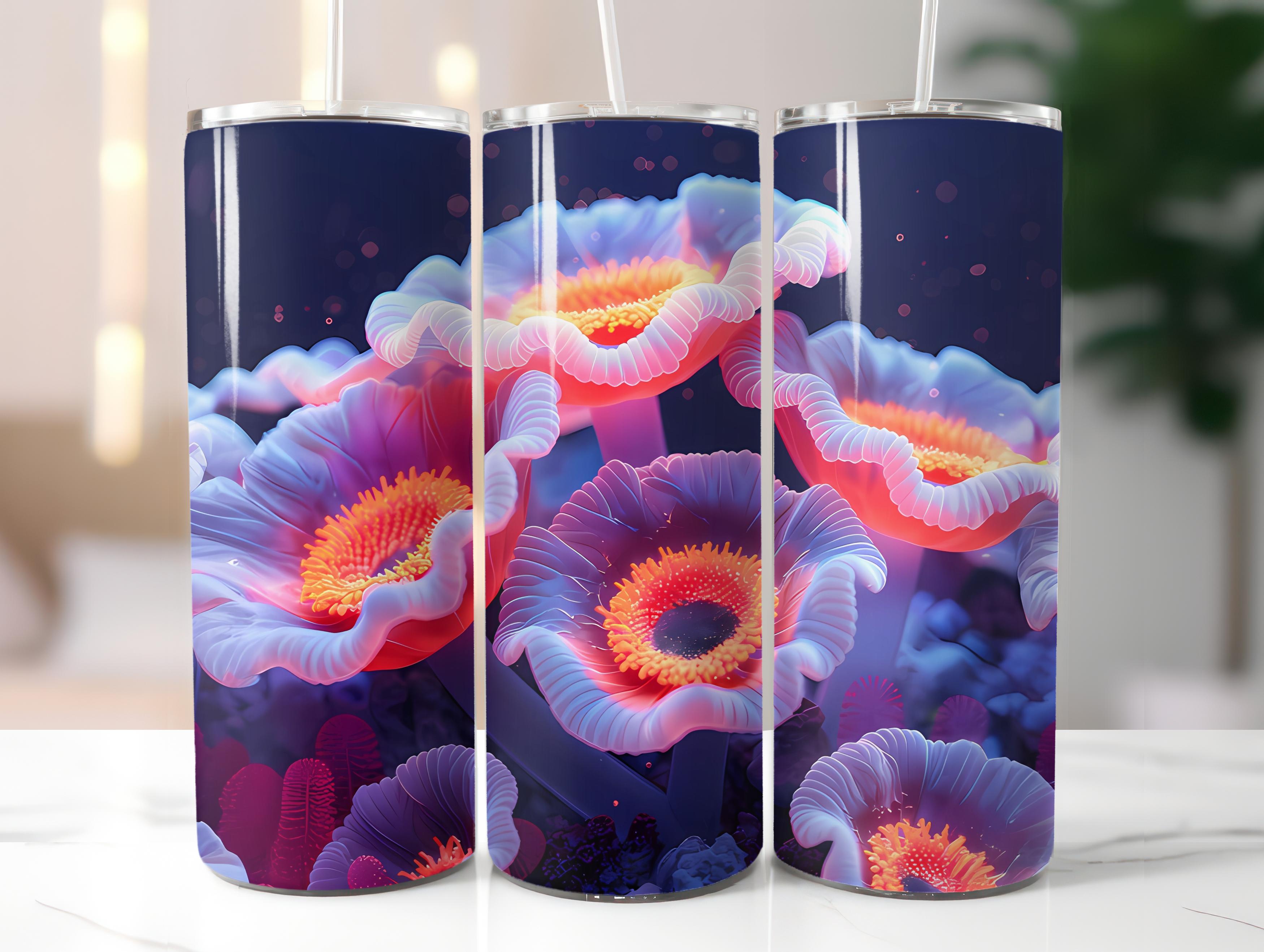 Anemones Flowers Tumbler Wrap - CraftNest - Digital Crafting and Art