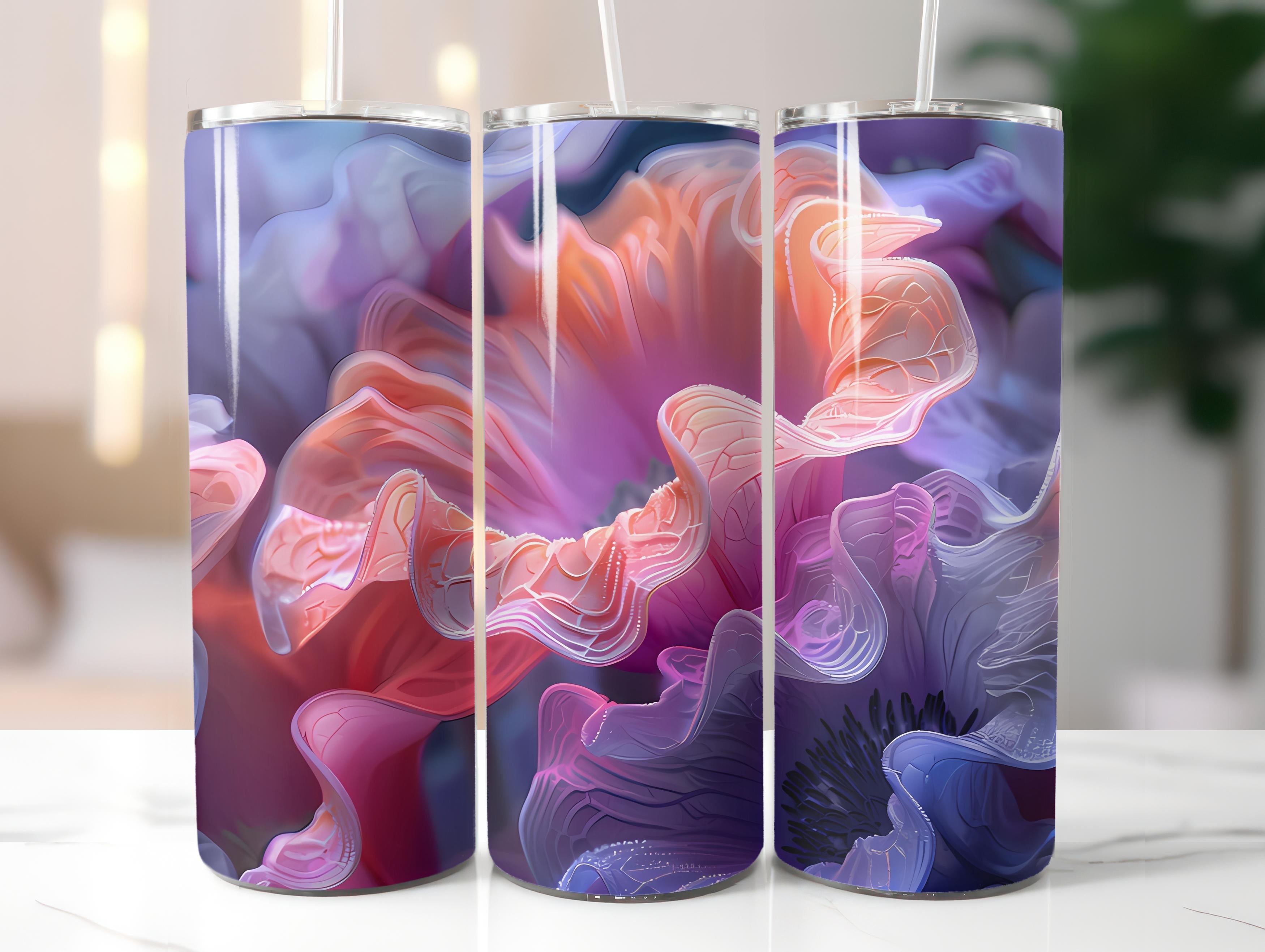 Anemones Flowers Tumbler Wrap - CraftNest - Digital Crafting and Art
