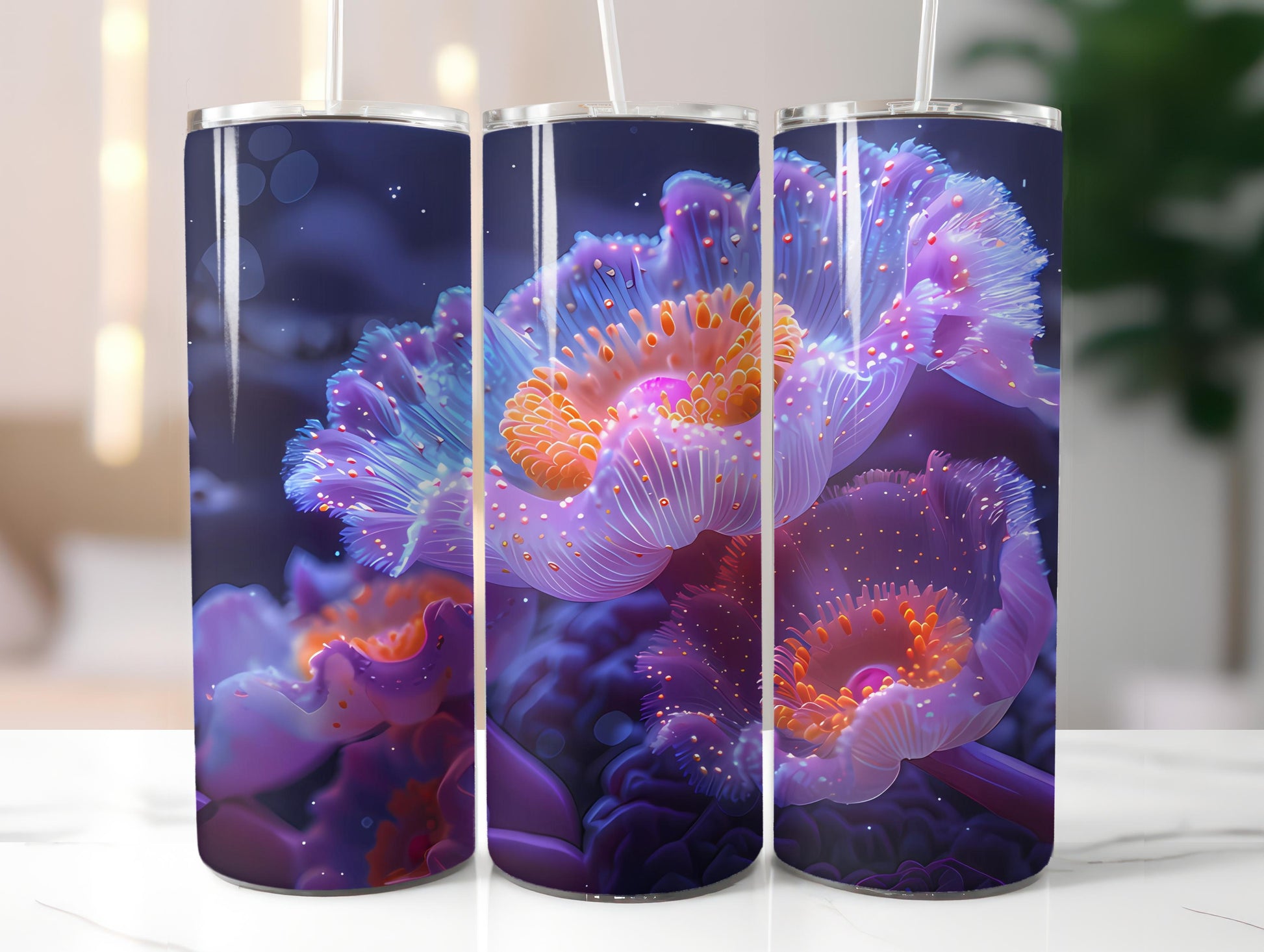 Anemones Flowers Tumbler Wrap - CraftNest - Digital Crafting and Art