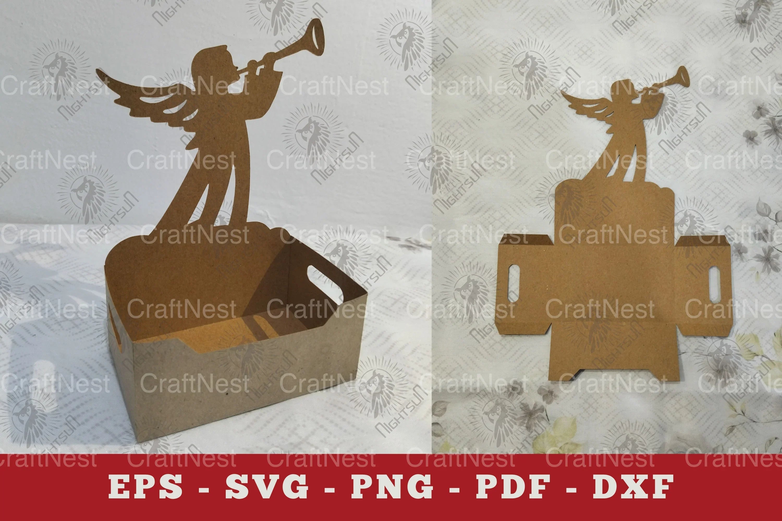 Angel Box Display Papercut SVG Bundle - CraftNest - Digital Crafting and Art