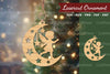 Angel Kids in Moon Lasercut Ornament Clipart Bundle
