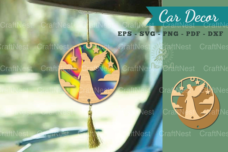 Angel Mom Lasercut Car Decor Clipart Bundle - CraftNest - Digital Crafting and Art