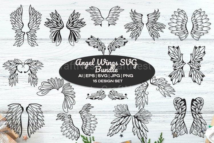 Angel Wings Clipart Bundle - CraftNest - Digital Crafting and Art