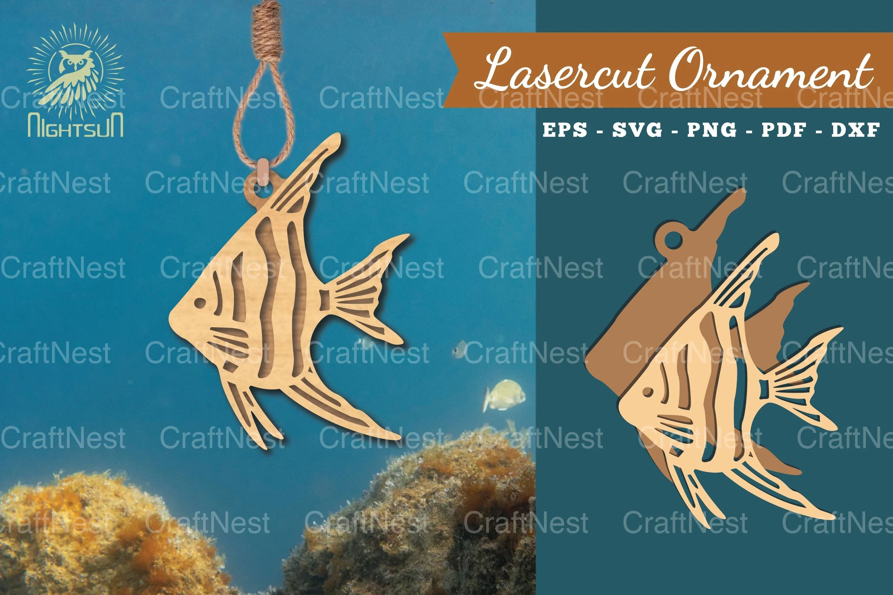 Angelfish Laser Cut Ornament Clipart Bundle - CraftNest - Digital Crafting and Art