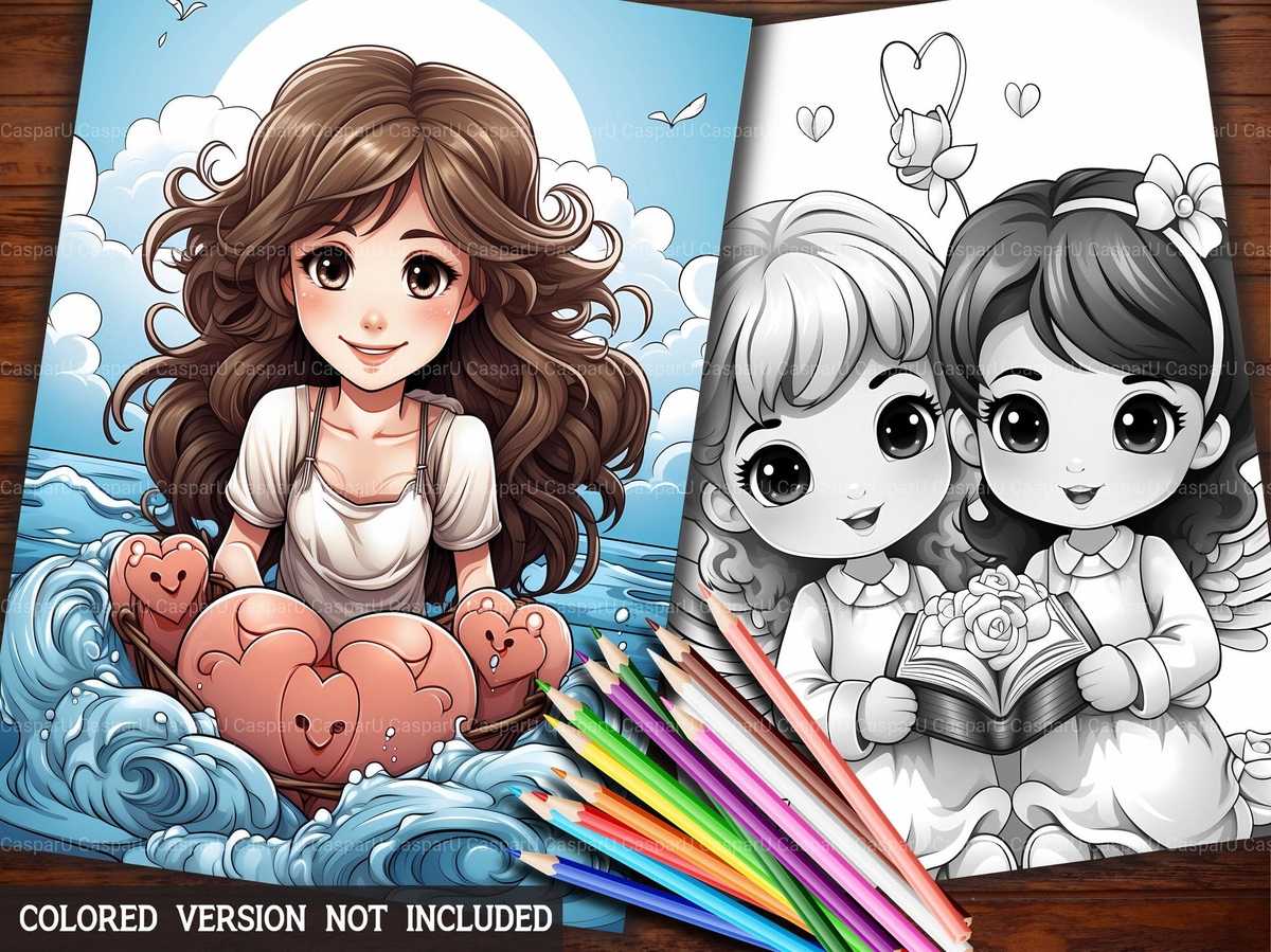 Angels Valentines Day Coloring Books - CraftNest