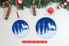 Animal Christmas Tree Ornament Layered Laser Cut SVG Bundle - CraftNest - Digital Crafting and Art