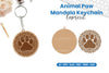 Animal Paw Mandala Keychain Clipart Bundle