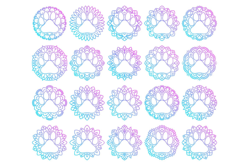 Animal Pet Paw Mandala Stickers Clipart Bundle - CraftNest - Digital Crafting and Art