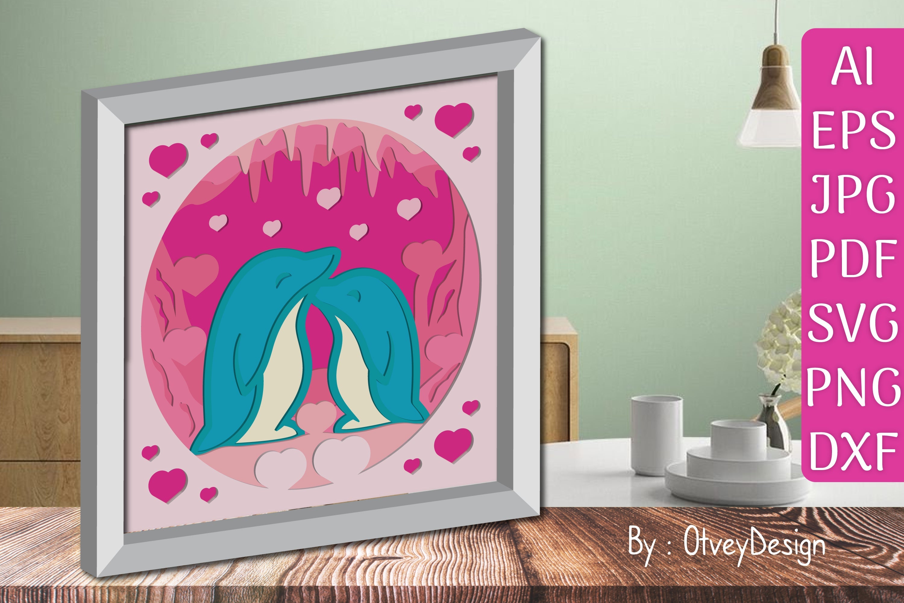 Dolphin Couple Love SVG Bundle