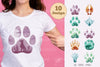 Animals Paw Double Exposure Clipart Bundle