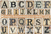 Antique Metal Crossword Letters Clipart Bundle