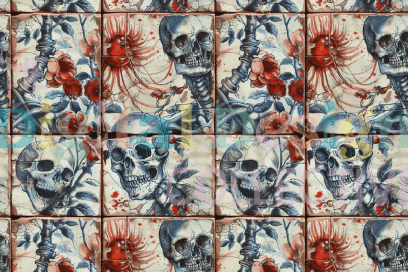 Antique Vintage Zombie Seamless Digital Paper - CraftNest - Digital Crafting and Art