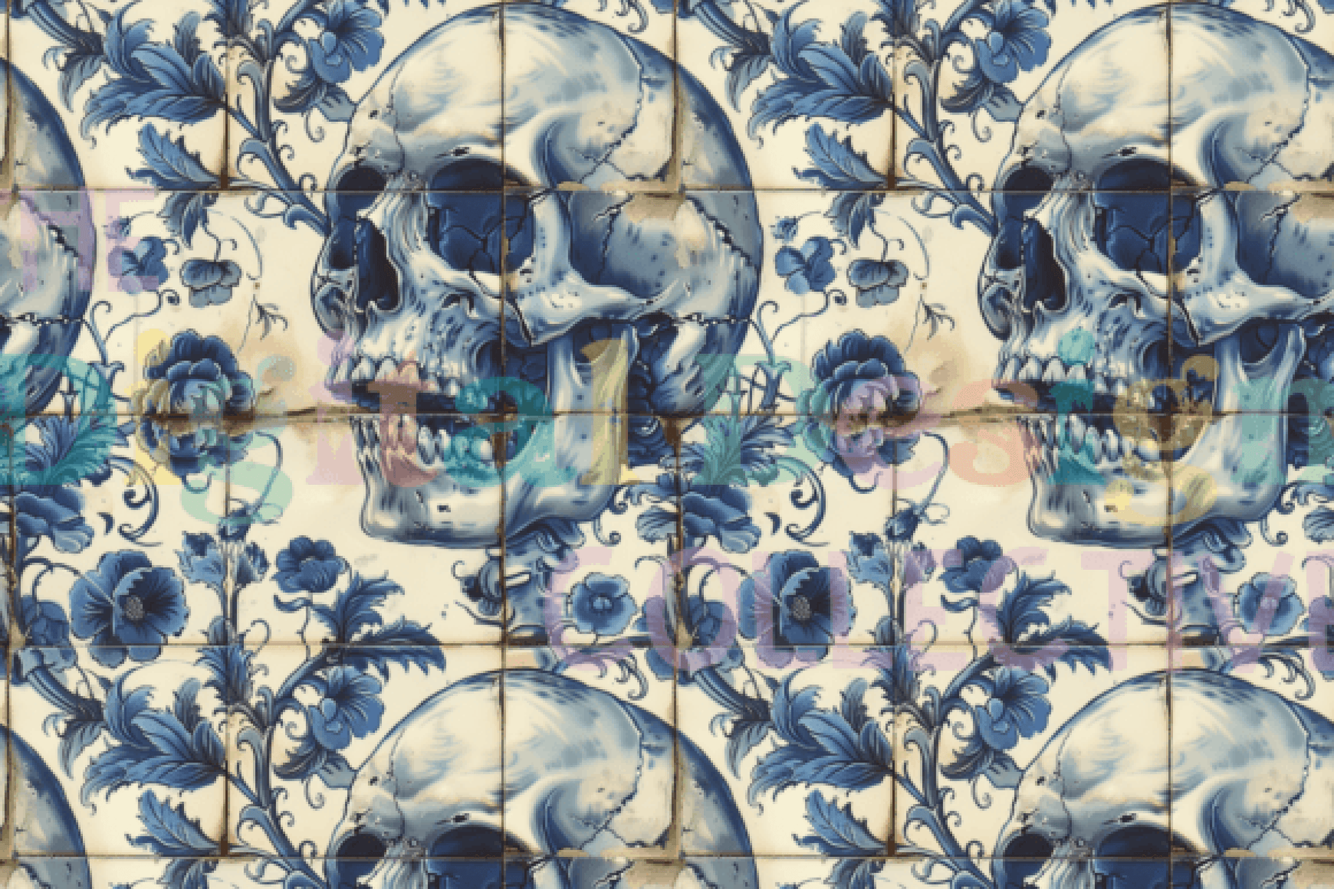 Antique Vintage Zombie Seamless Digital Paper - CraftNest - Digital Crafting and Art