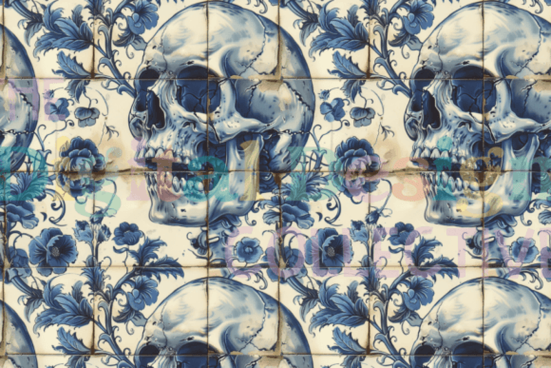 Antique Vintage Zombie Seamless Digital Paper - CraftNest - Digital Crafting and Art