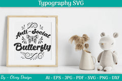 Antisocial Typography Decal SVG Bundle - CraftNest - Digital Crafting and Art