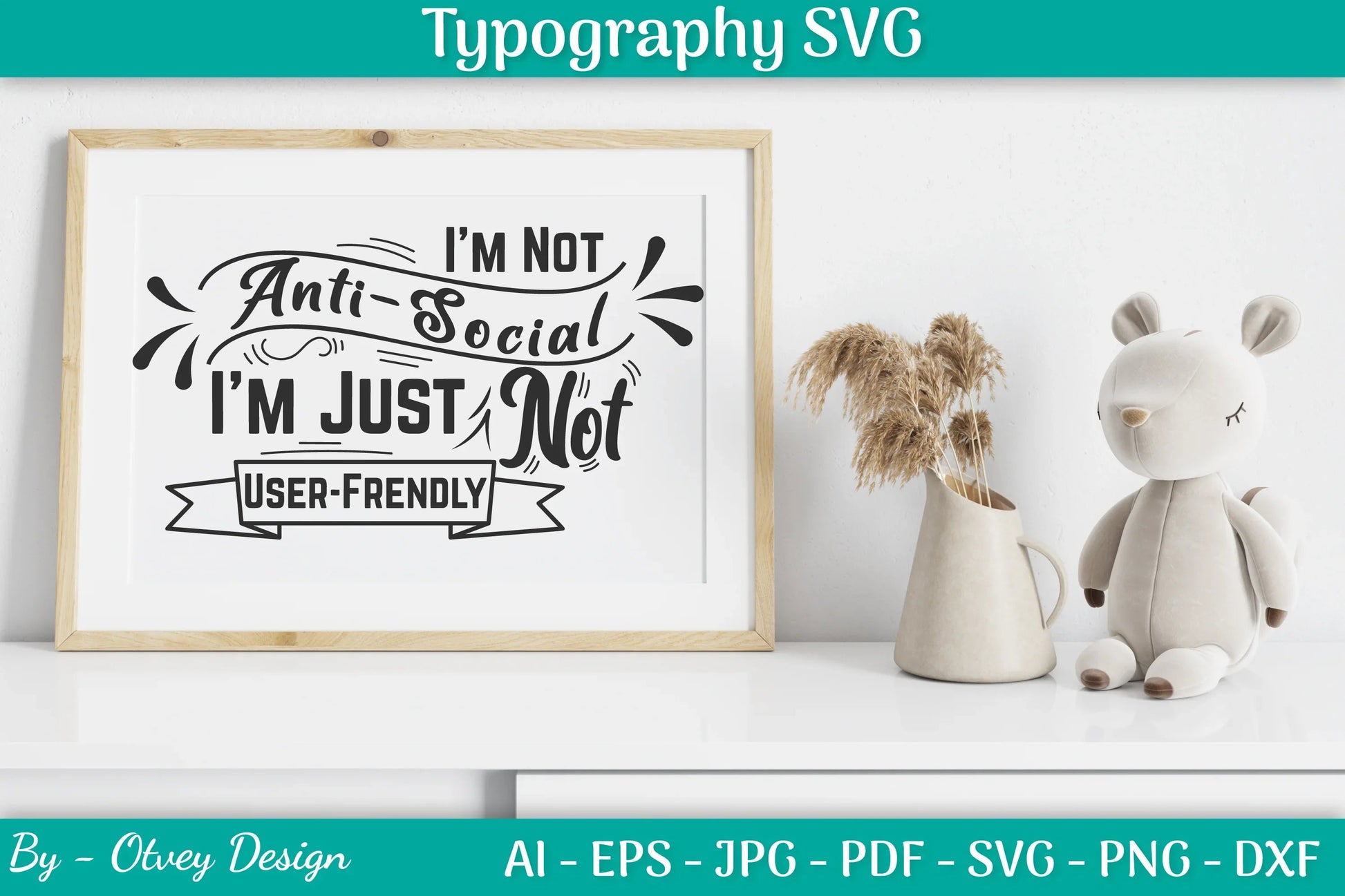 Antisocial Typography Decal SVG Bundle - CraftNest - Digital Crafting and Art