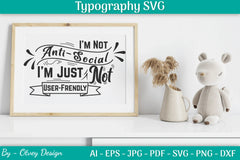 Antisocial Typography Decal SVG Bundle - CraftNest - Digital Crafting and Art