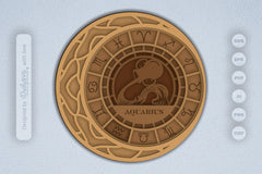 Aquarius Zodiac Laser Cut SVG Bundle 1 - CraftNest - Digital Crafting and Art