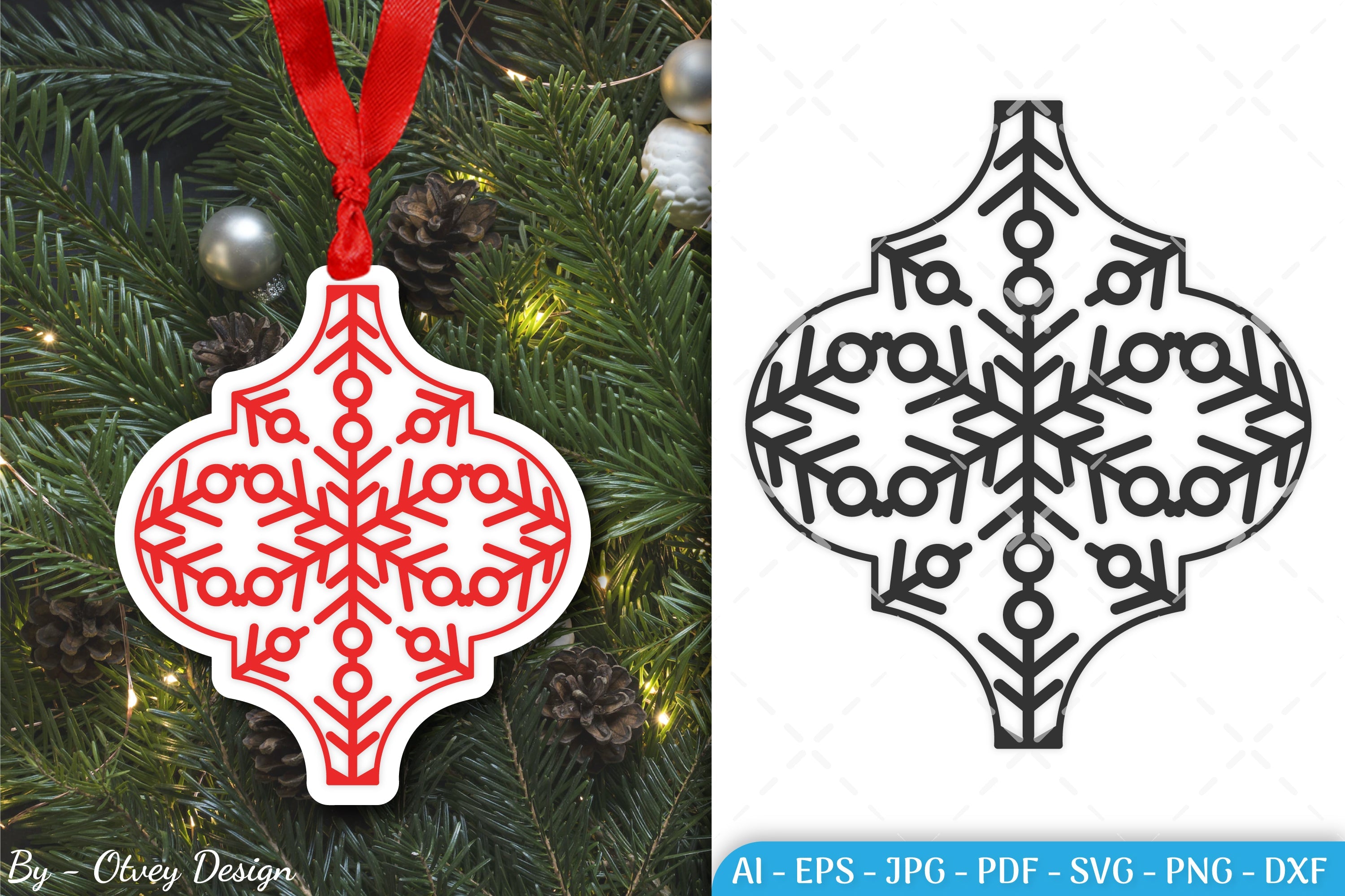 Arabesque Christmas Ornament SVG Bundle