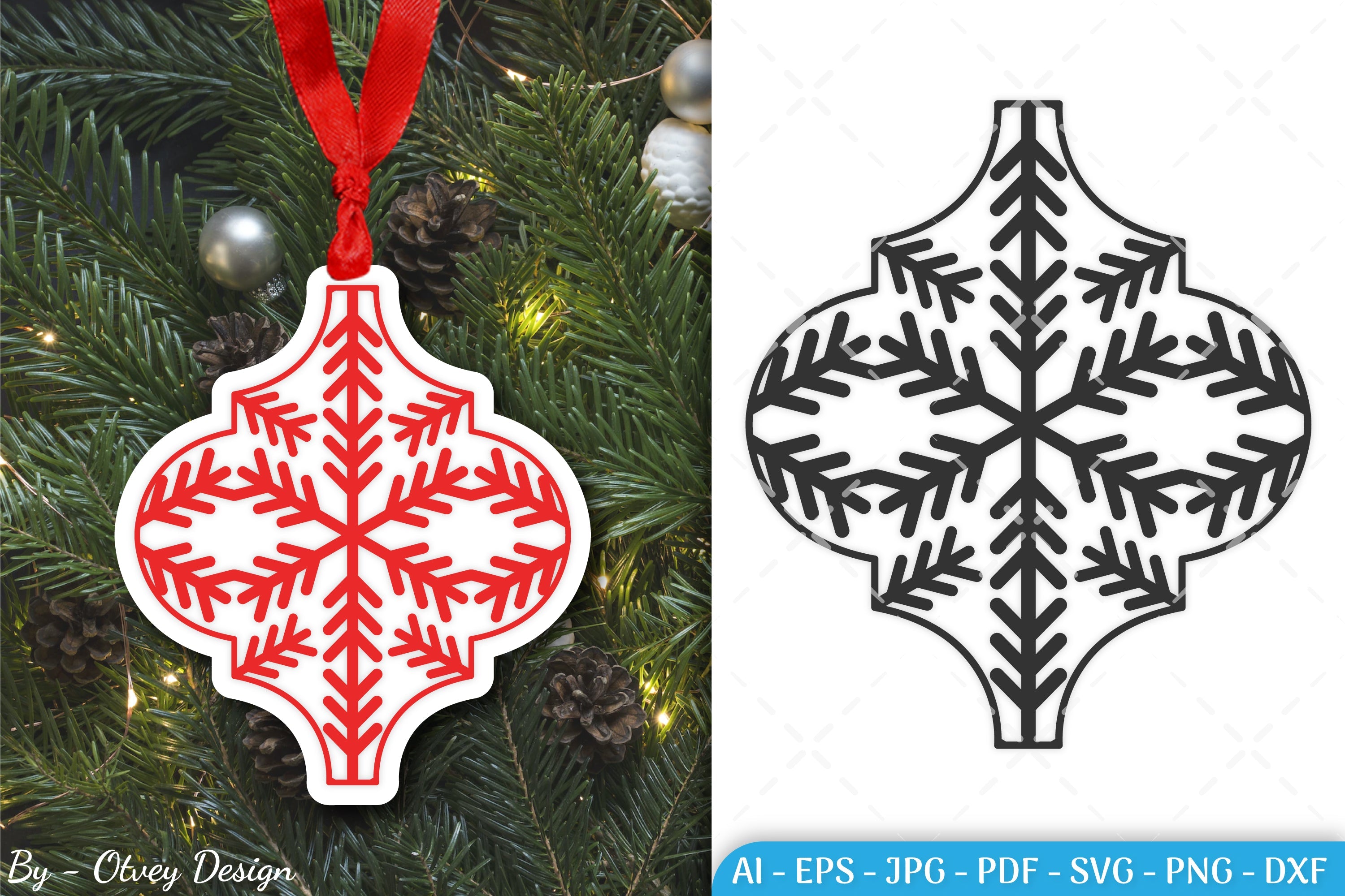 Arabesque Christmas Ornament SVG Bundle