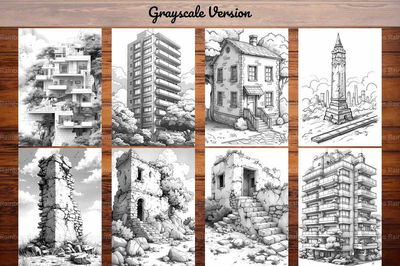 Architecture Coloring Books - CraftNest - Digital Crafting and Art