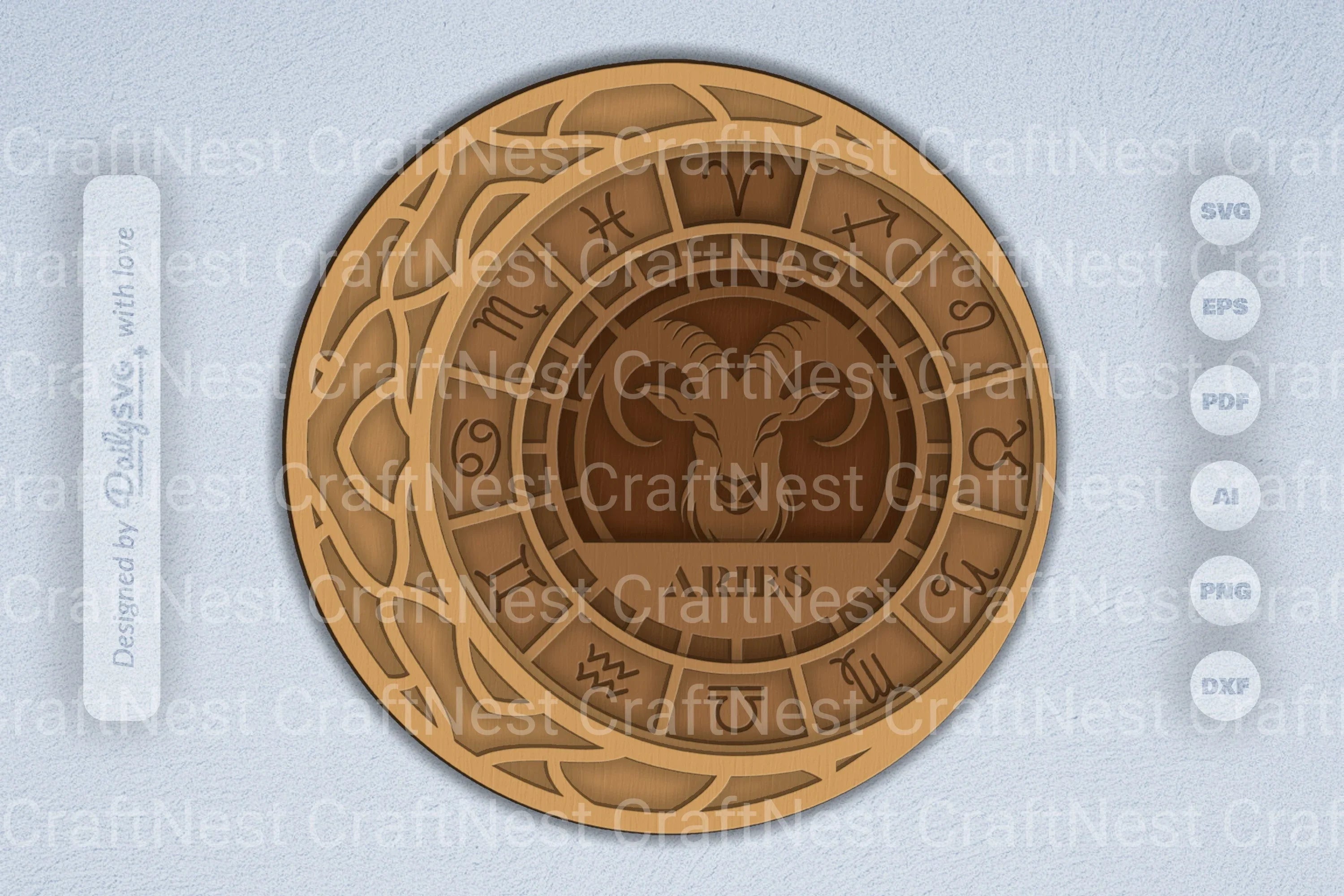 Aries Zodiac Laser Cut SVG Bundle