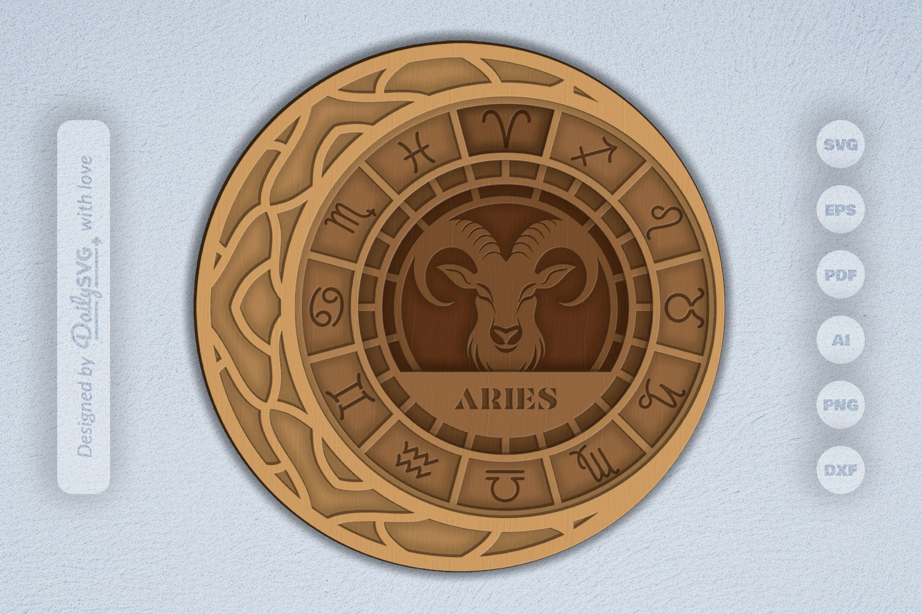 Aries Zodiac Laser Cut SVG Bundle - CraftNest - Digital Crafting and Art