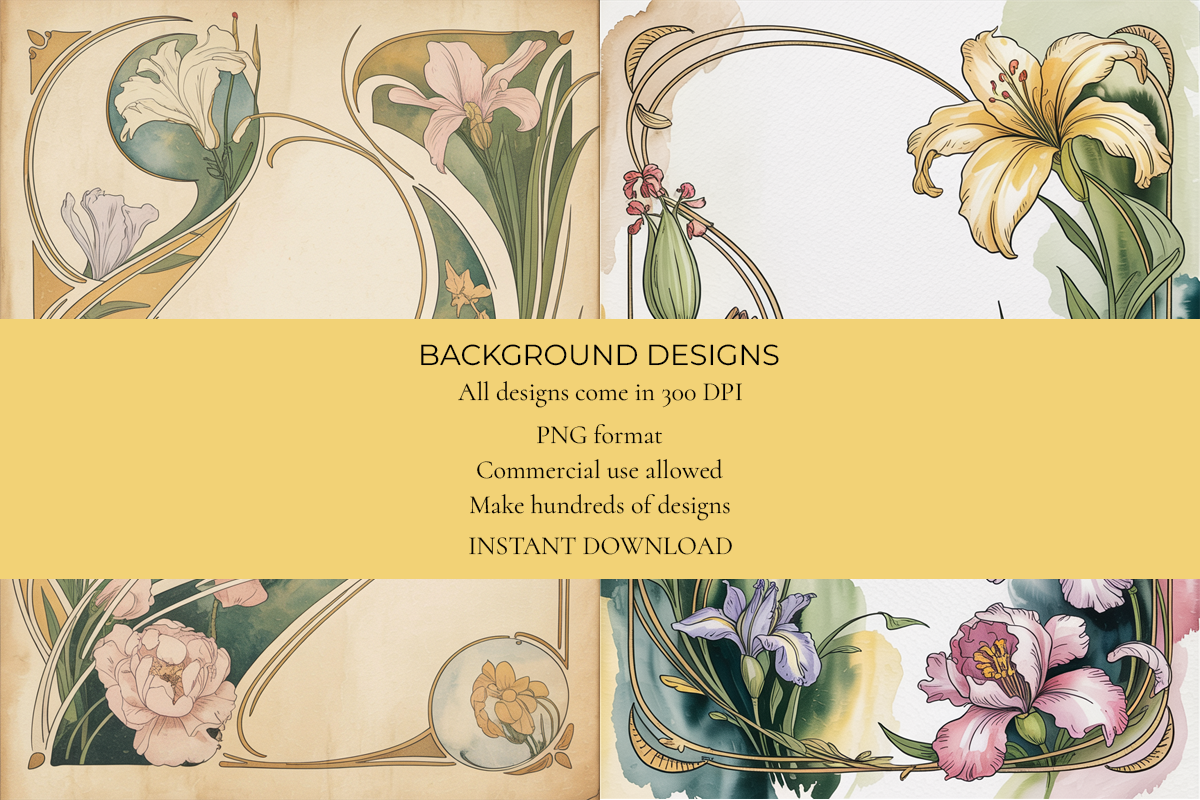 Art Nouveau Junk Journal Papers