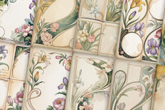Art Nouveau Junk Journal Papers - CraftNest - Digital Crafting and Art