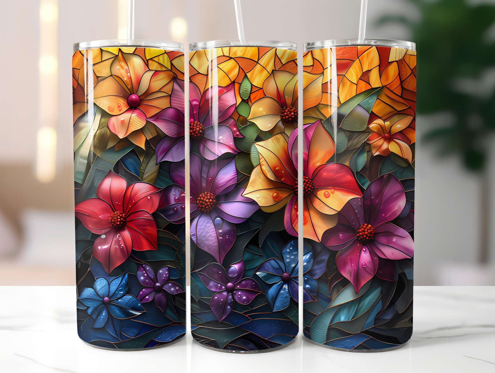 Art Nouveau Summer 2 Tumbler Wrap - CraftNest - Digital Crafting and Art