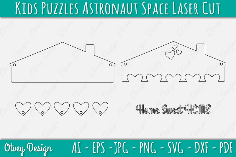 Family Keychain SVG Home Key Holder Laser Cut SVG Bundle 2 - CraftNest - Digital Crafting and Art