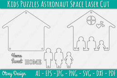 Family Keychain Home Key Holder Laser Cut SVG Bundle 1 - CraftNest - Digital Crafting and Art