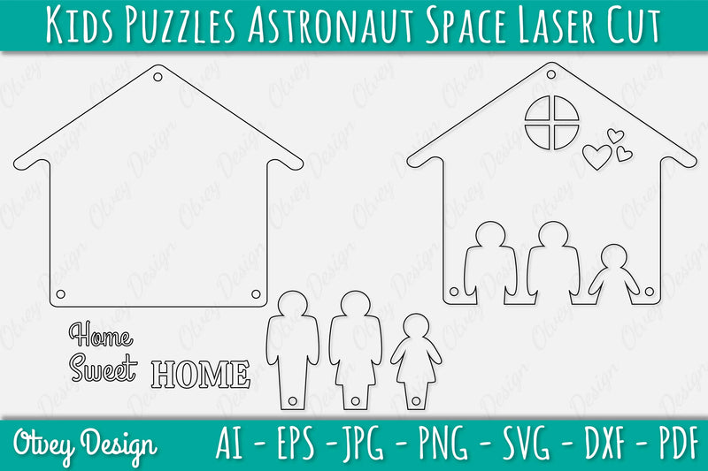 Family Keychain Home Key Holder Laser Cut SVG Bundle 1 - CraftNest - Digital Crafting and Art