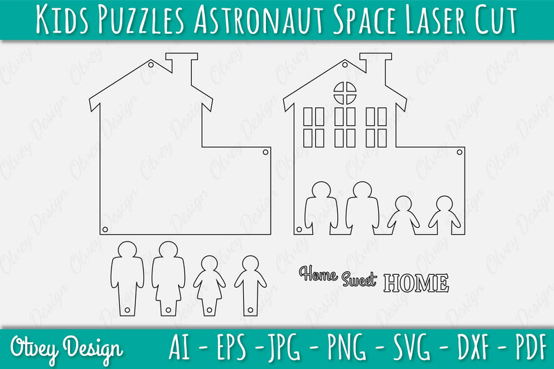 Family Keychain SVG Home Key Holder Laser Cut SVG Bundle 4 - CraftNest - Digital Crafting and Art