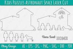 Family Keychain SVG Home Key Holder Laser Cut SVG Bundle 6 - CraftNest - Digital Crafting and Art