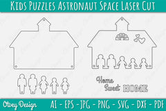 Family Keychain Home Key Holder Laser Cut SVG Bundle 2 - CraftNest - Digital Crafting and Art