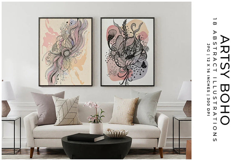 Artsy Boho - Wall Art - CraftNest - Digital Crafting and Art