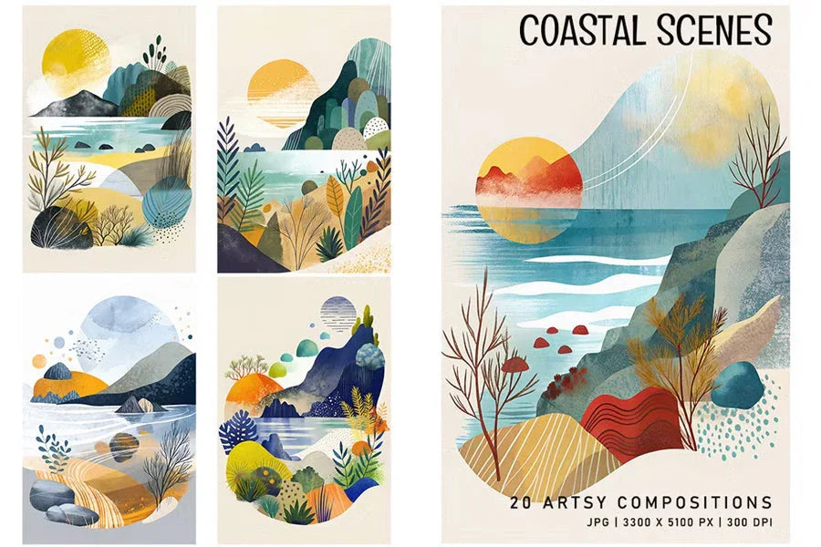 Artsy Coastal Scenes